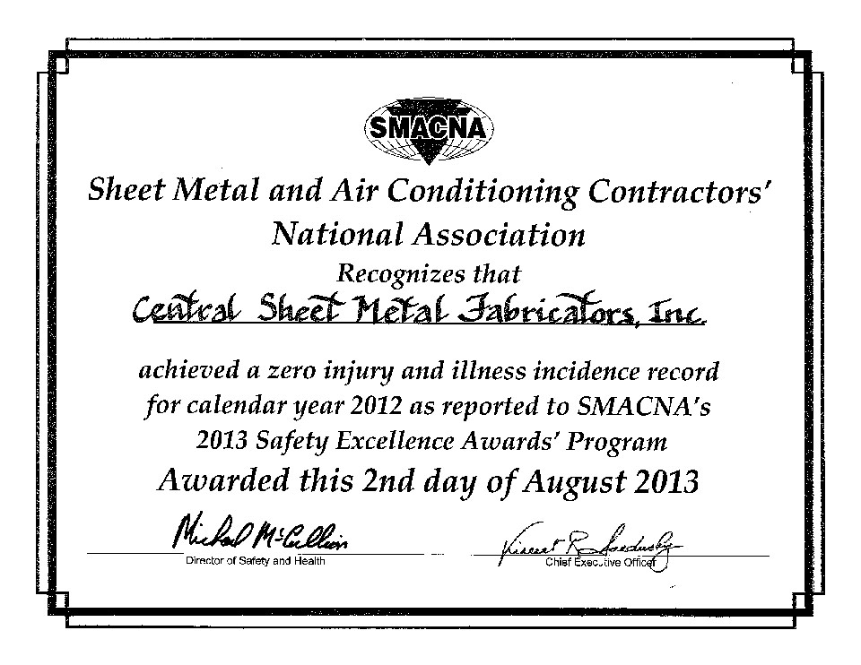 SMACNA Award 2013